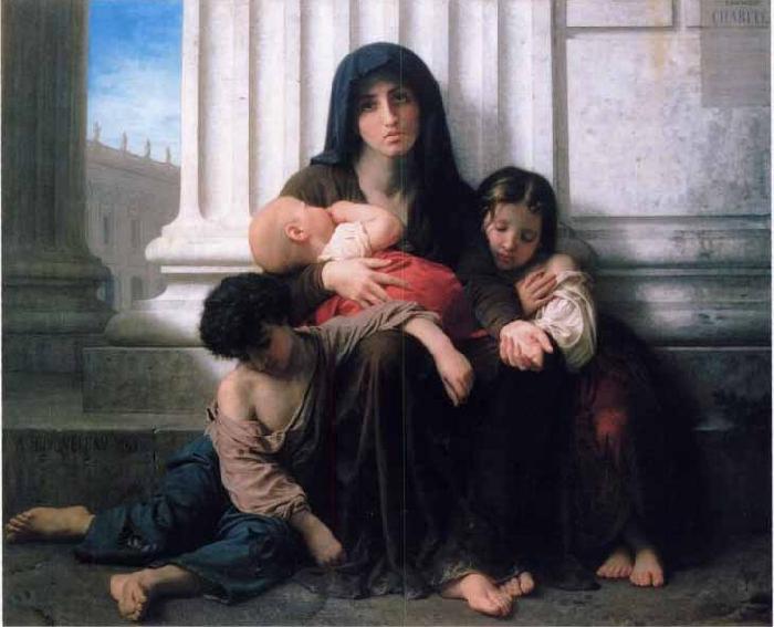 William-Adolphe Bouguereau Familia indigente oil painting image